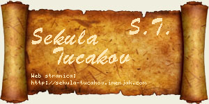 Sekula Tucakov vizit kartica